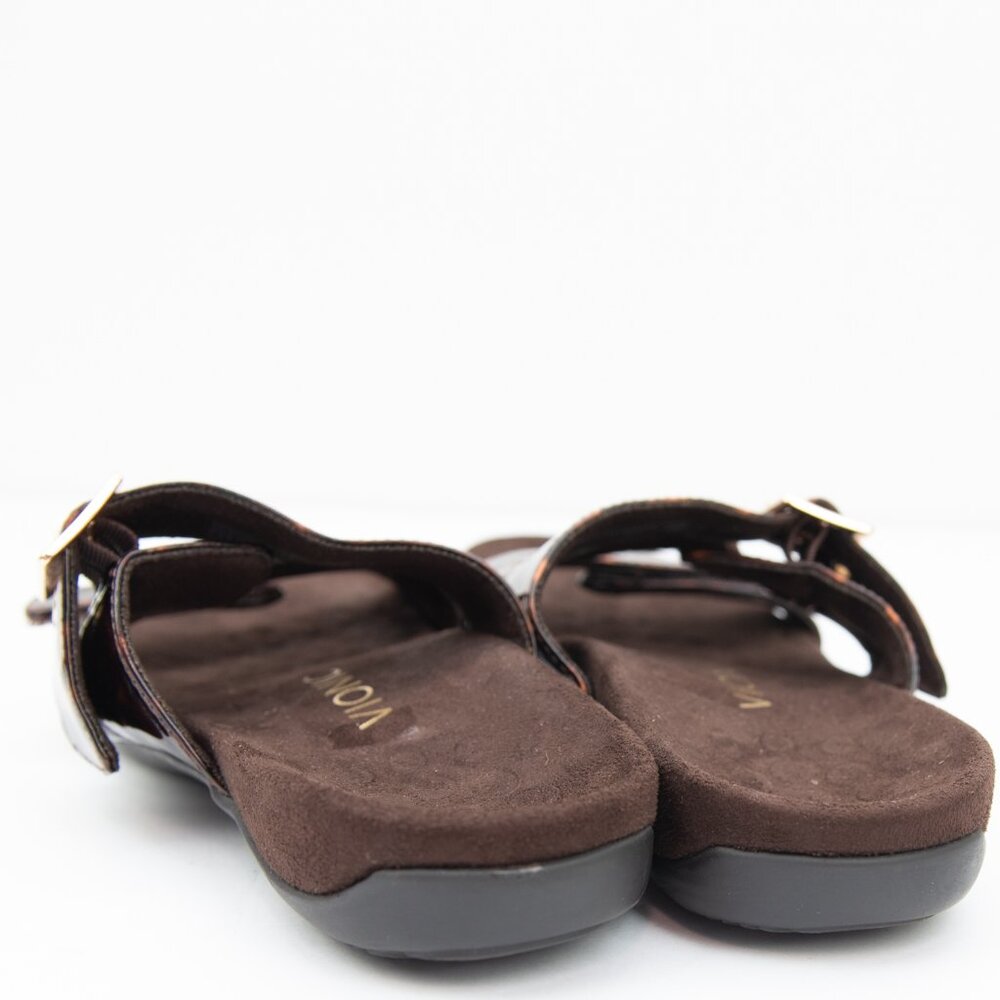 Vionic Skylar Sandals Tortoise Shell Straps Slip-… - image 4